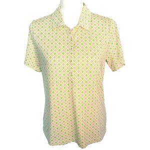 EP Pro Women's Short Sleeve Multi Color Stretch Polo Golf Shirt Size Medium